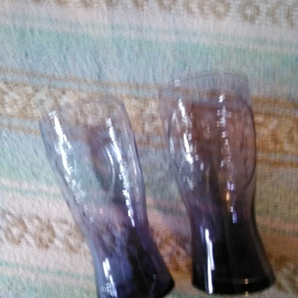 PURPLE MC DONALDS COCA COLA GLASSES BLUE - Picture 5 of 6